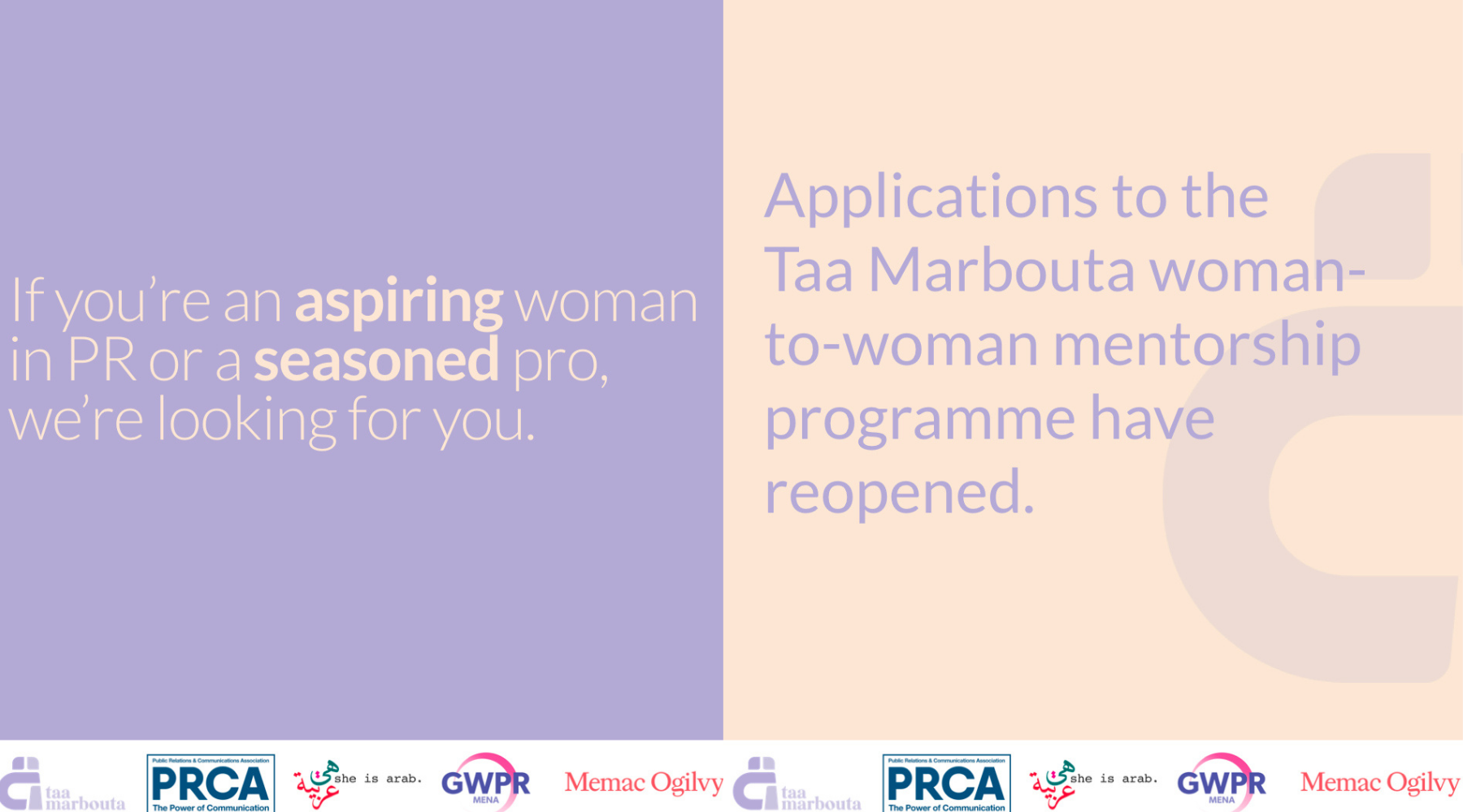 Taa Marbouta: Applications Reopen for MENA’s First Women-to-Women PR Mentorship Programme