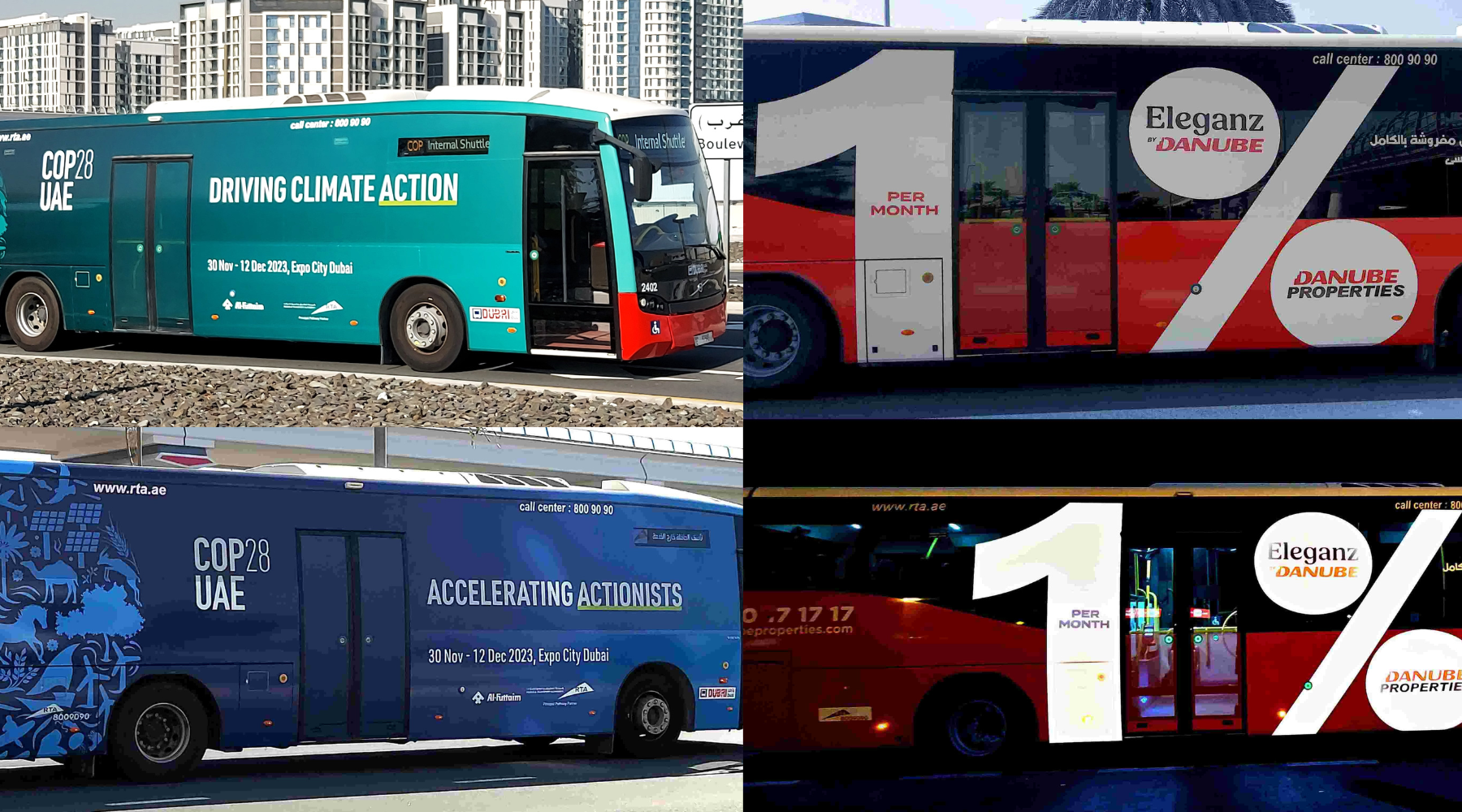 From COP28 to Danube Properties: SkyBlue Media's Latest Bus Advertising Developments