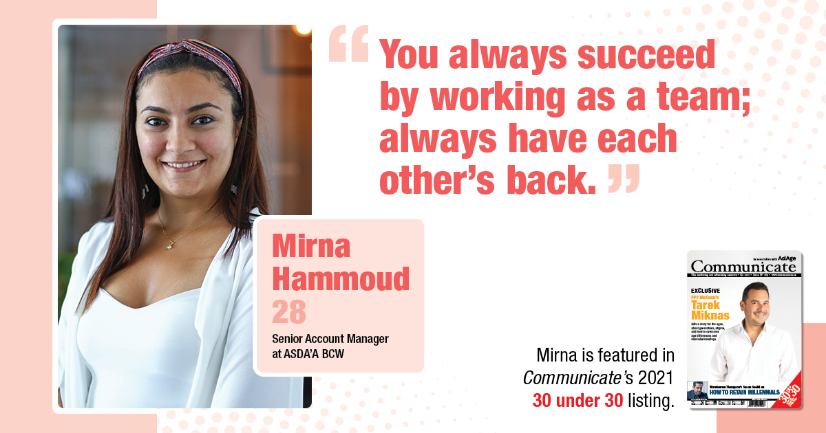 Meet 30 Under 30 Nominee -   Mirna Hammoud