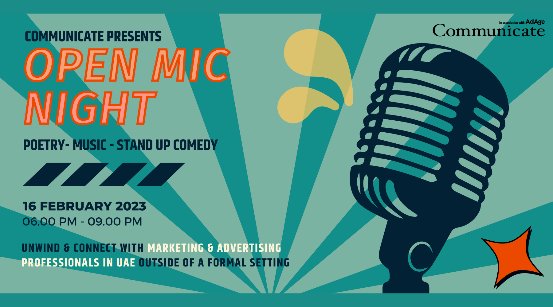Communicate to Host its First-Ever Open Mic Night